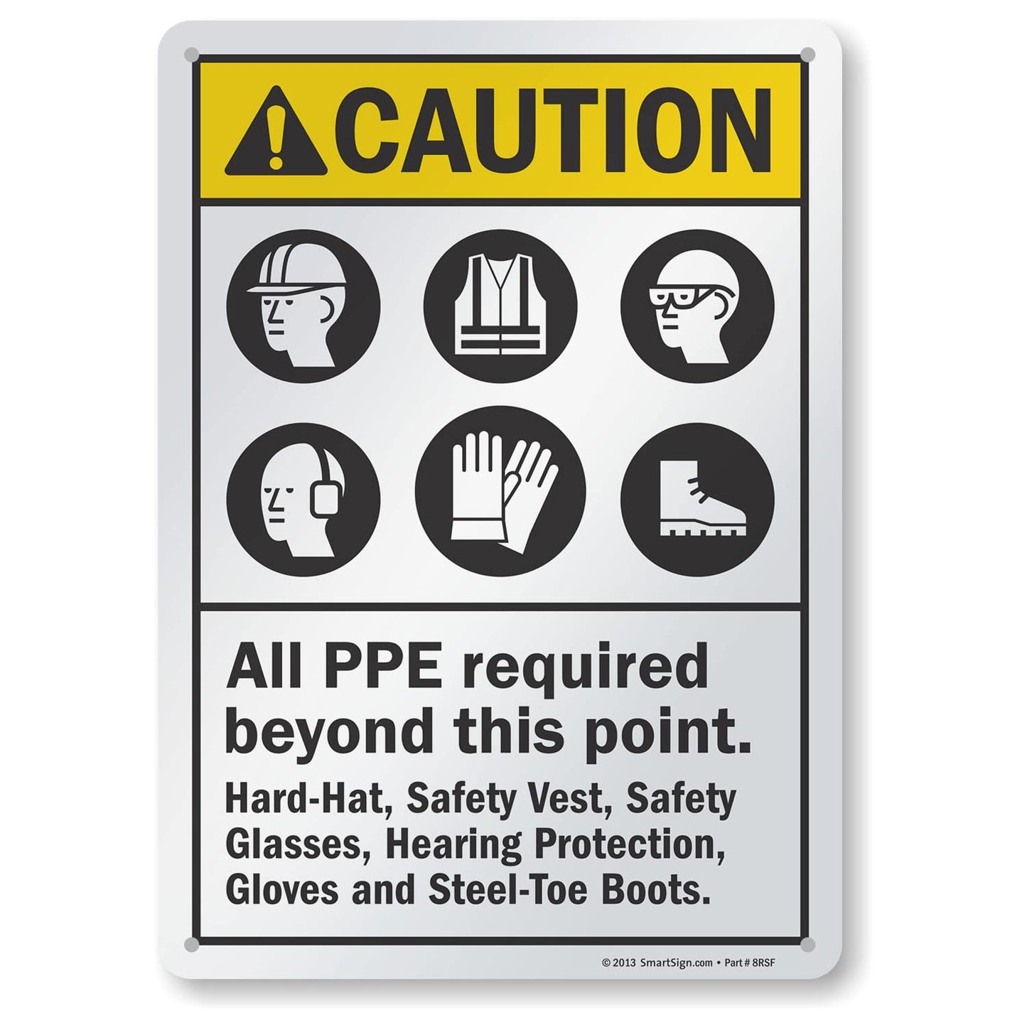 Caution PPE Sign