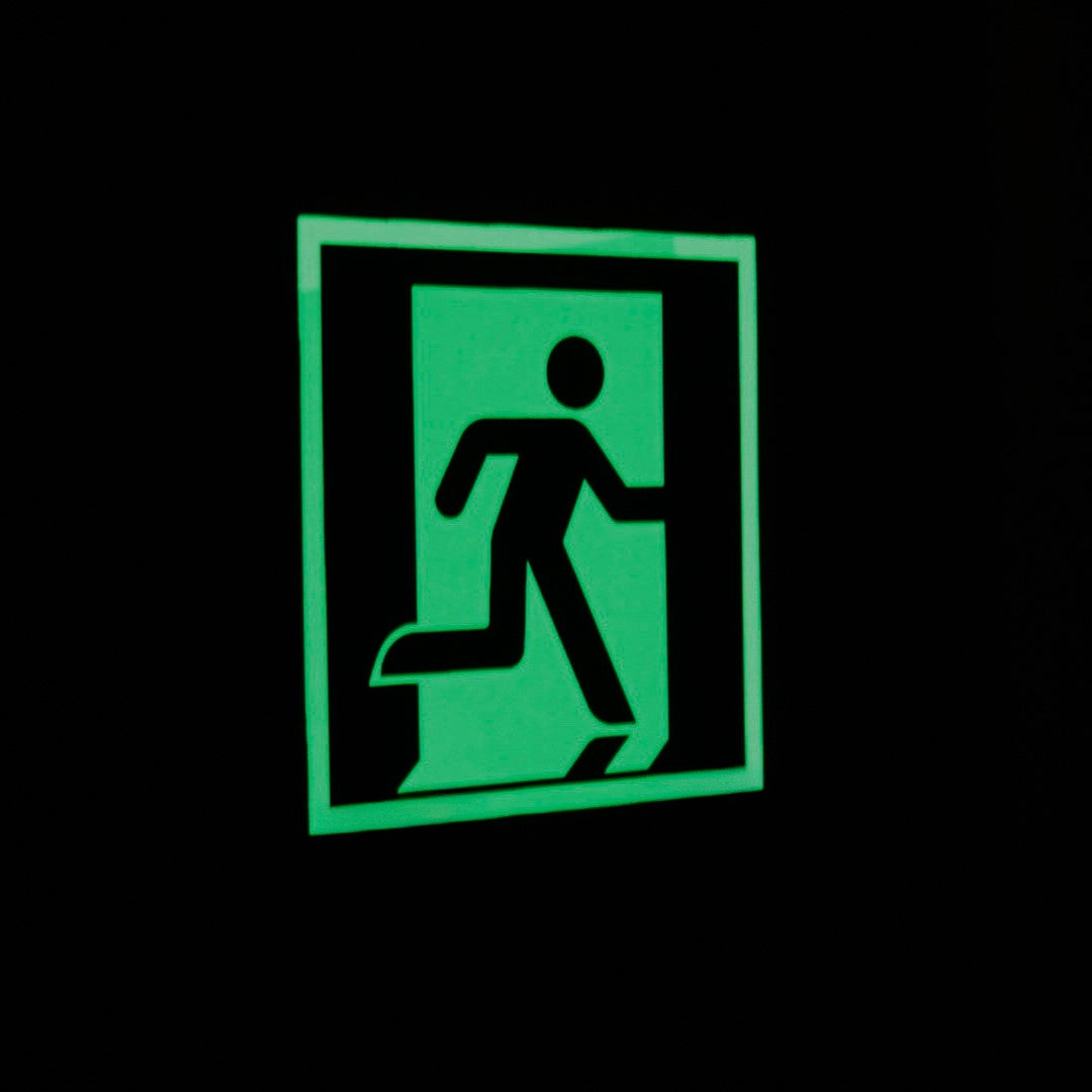 Photoluminescent Running Man Sign