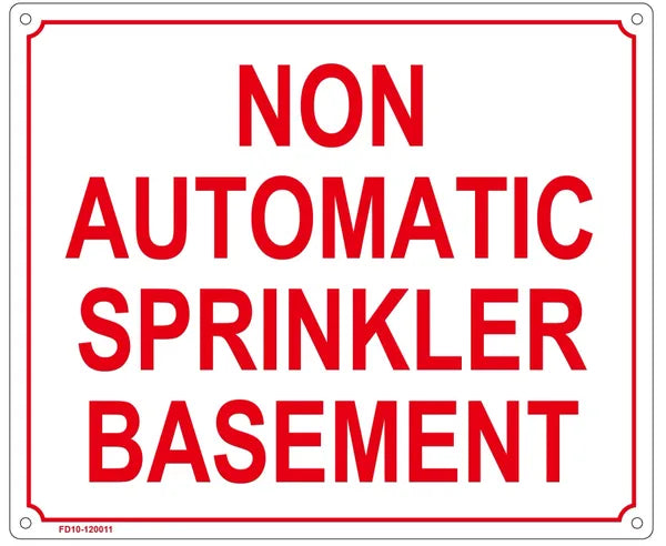 Non-Automatic Sprinkler In Basement