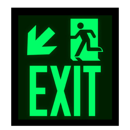 Photoluminescent Directional Exit Sign