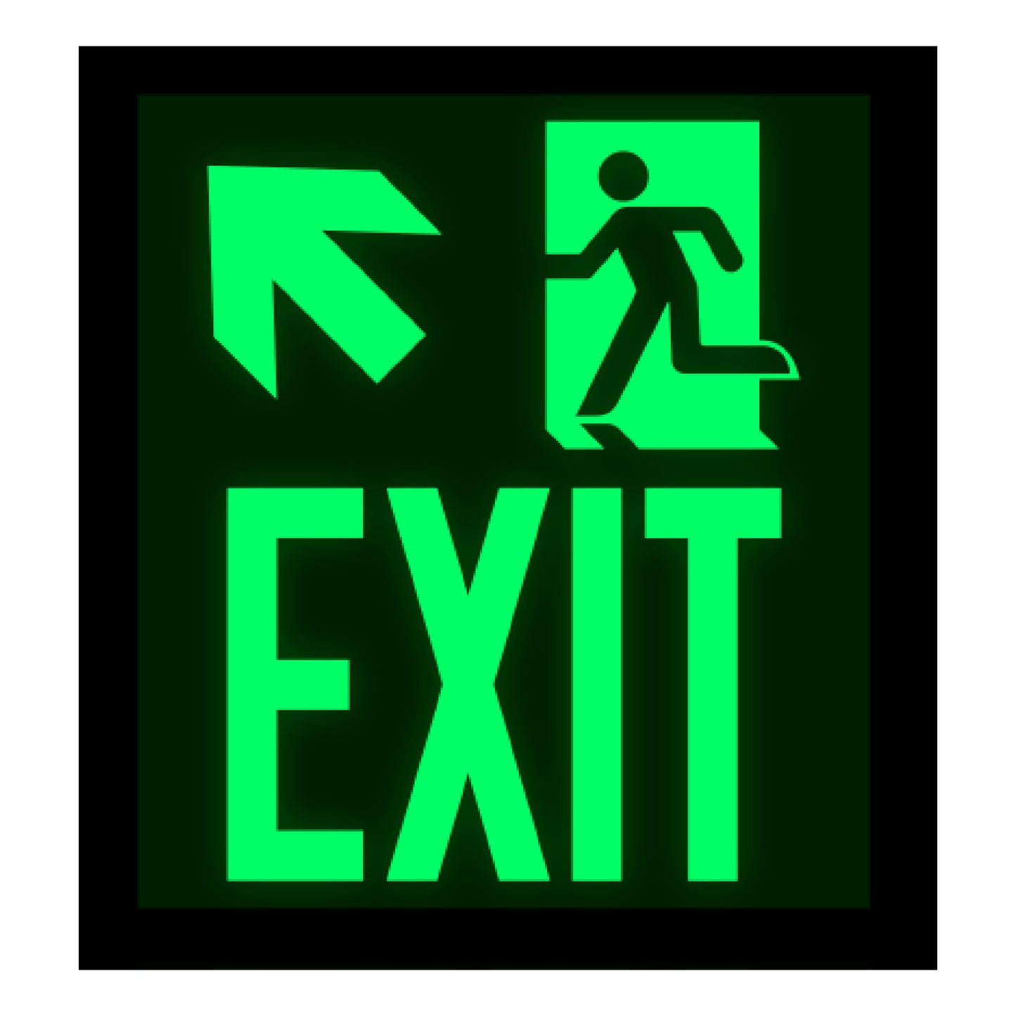 Photoluminescent Directional Exit Sign