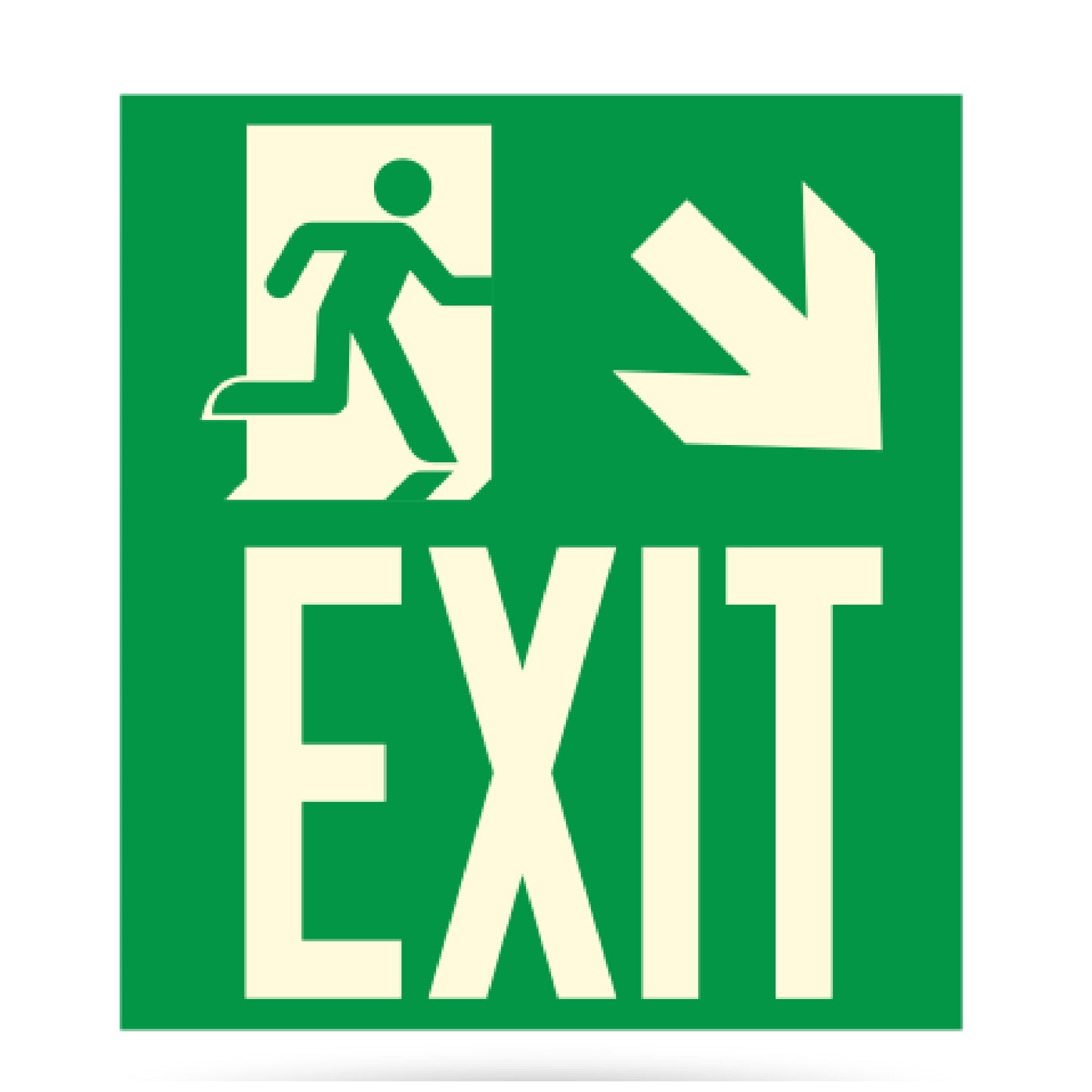 Photoluminescent Directional Exit Sign