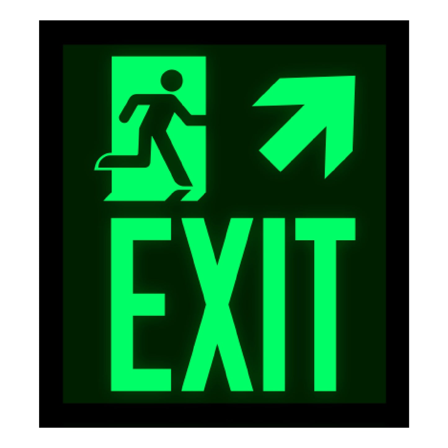 Photoluminescent Directional Exit Sign