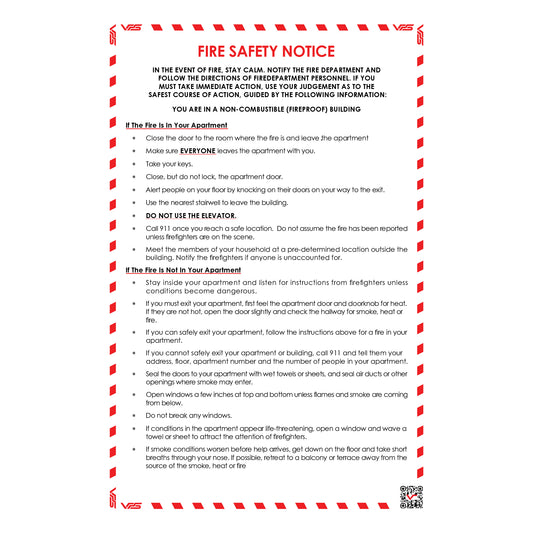 Fire Safety Notices (Pack of 5)