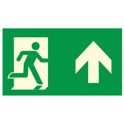 Photoluminescent Running Man Directional Sign