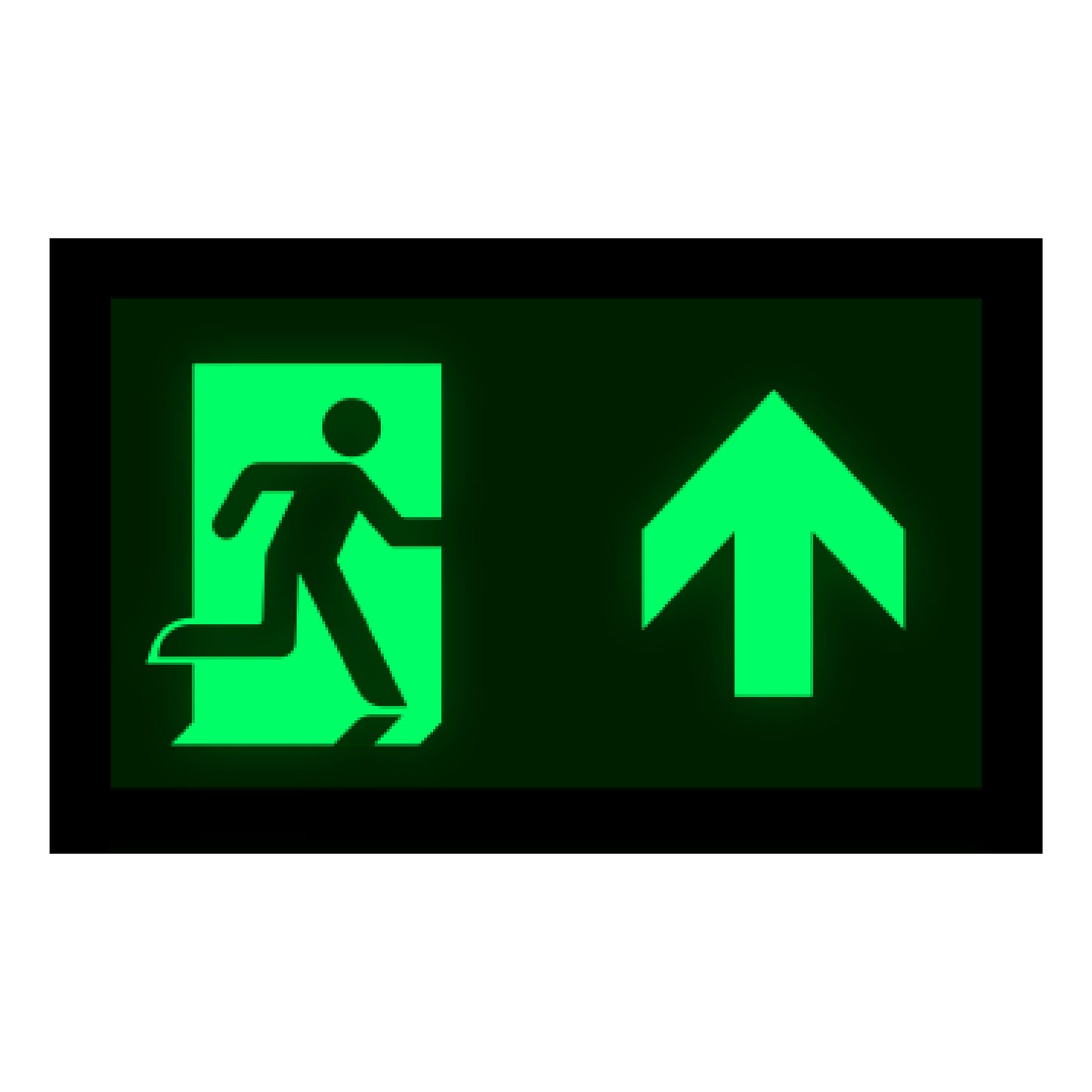 Photoluminescent Running Man Directional Sign