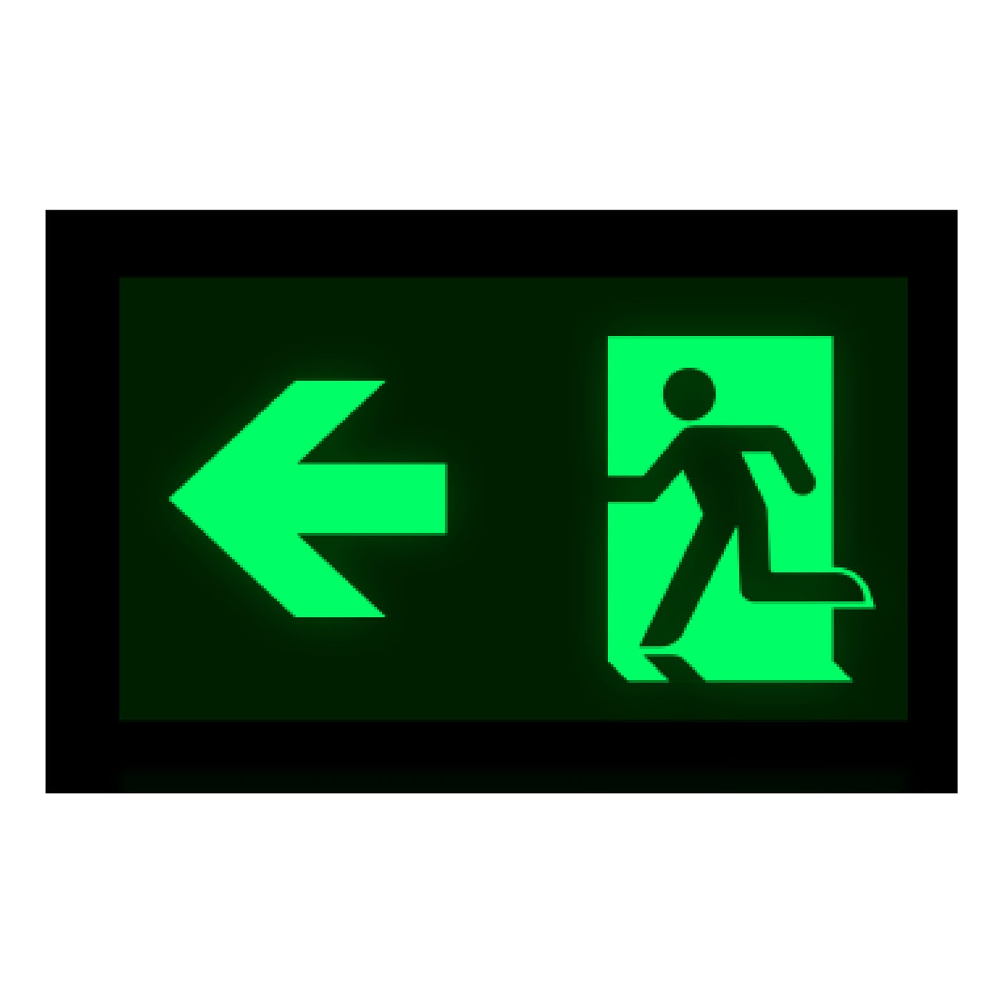 Photoluminescent Running Man Directional Sign