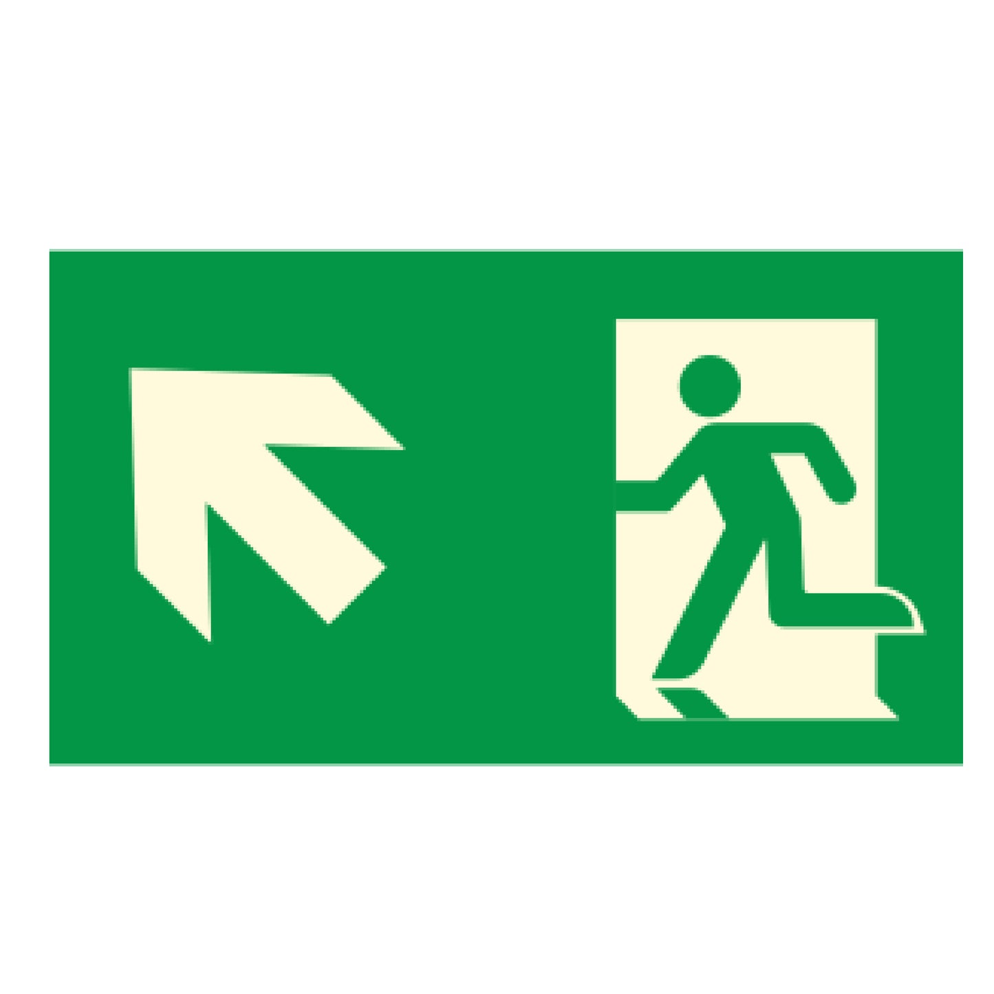 Photoluminescent Running Man Directional Sign