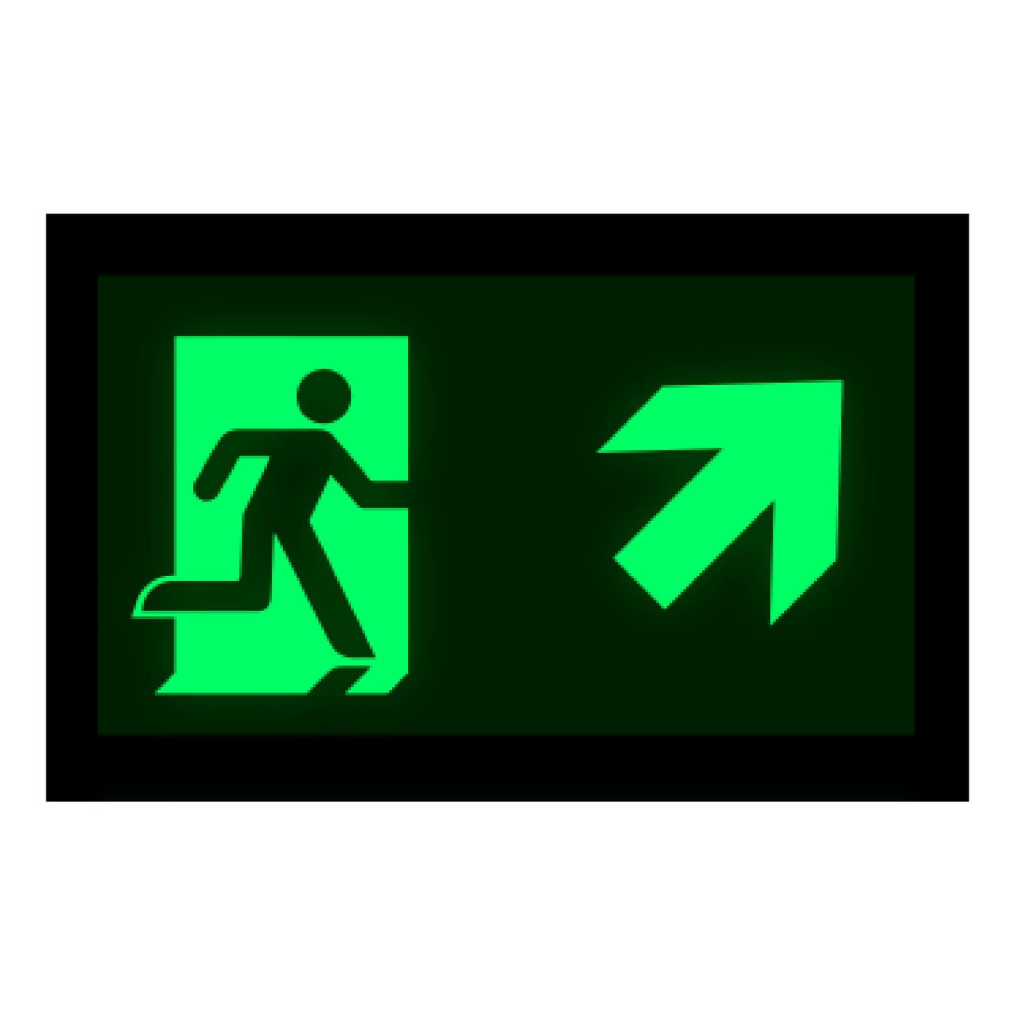 Photoluminescent Running Man Directional Sign