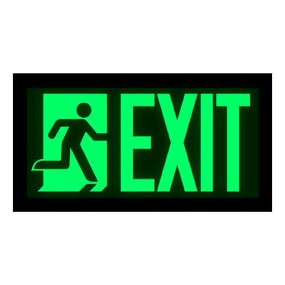 Photoluminescent Running Man Exit Sign